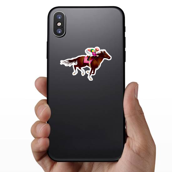 Equestrian Sport Horse And Jockey Sticker
