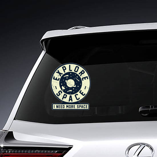 Explore Space Badge Sticker