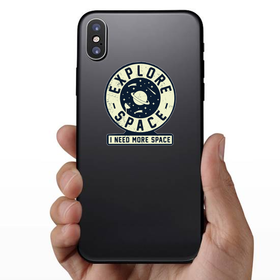 Explore Space Badge Sticker