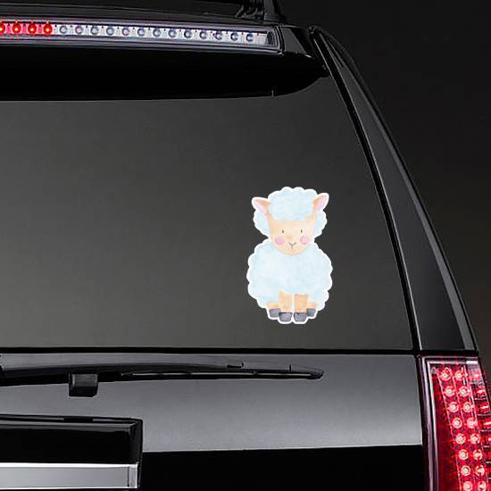 Lamb Sheep Watercolor Illustration Sticker