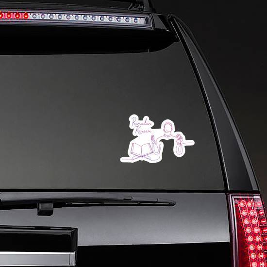 Ramadan Kareem One Line Art Islamic Muslim Prayer Sticker example