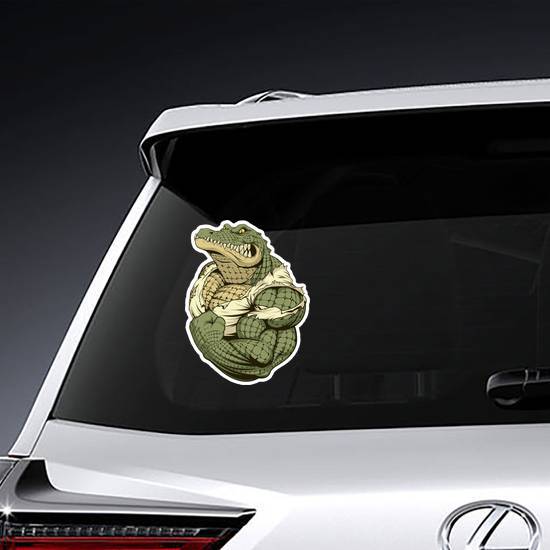 Ferocious Alligator Bodybuilder Sticker