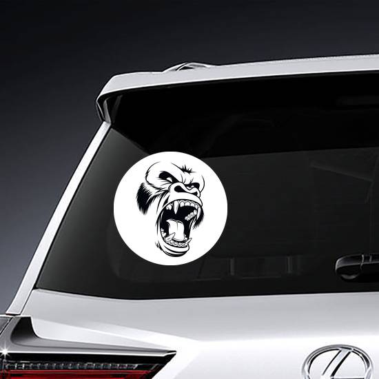 Ferocious Gorilla Head Sticker