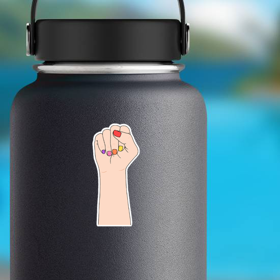 Fighting Fist Nail polish Sticker