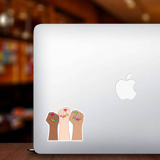 Fighting Fists Of Women Sticker
