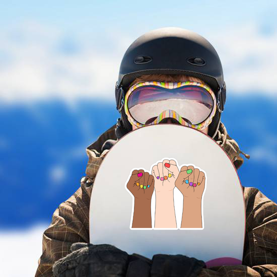 Fighting Fists Of Women Sticker