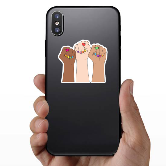 Fighting Fists Of Women Sticker