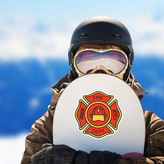 Fire Department Badge Color Icon Sticker