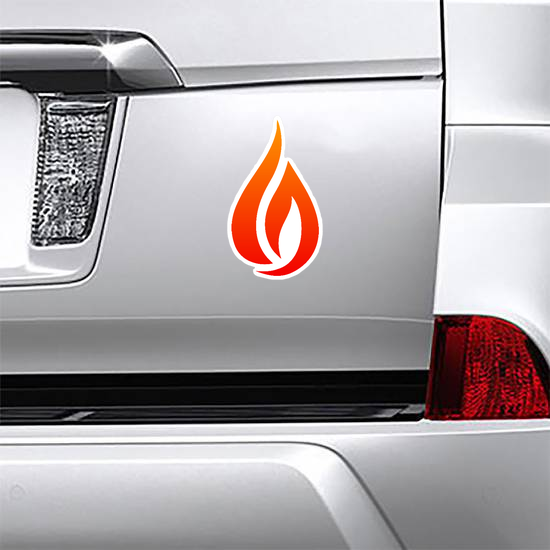 Fire Logo Sticker