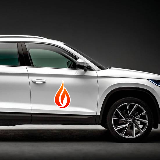 Fire Logo Sticker