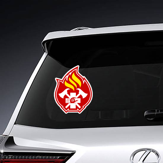 Firefighter Flame Emblem Sticker