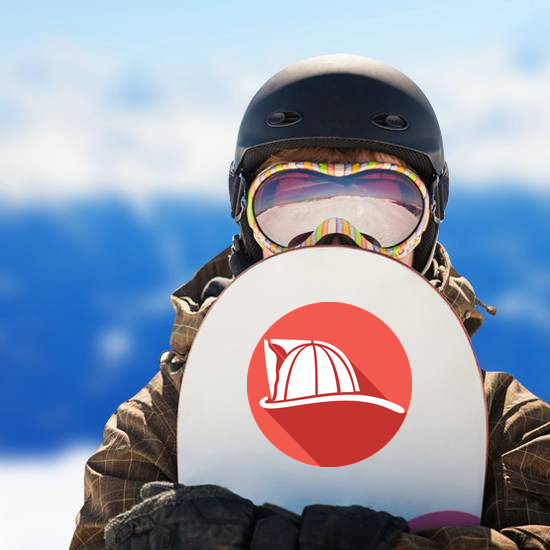 Firefighter Helmet Flat Icon Sticker