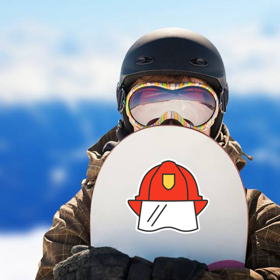 Firefighter Helmet Icon Sticker