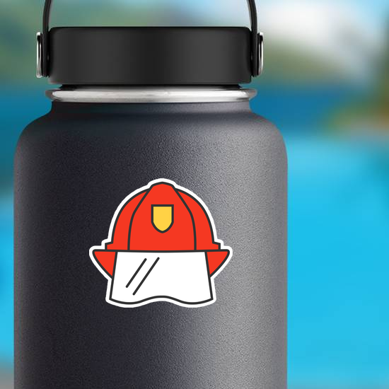 Firefighter Helmet Icon Sticker