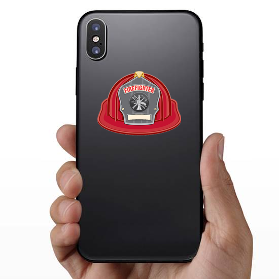 Firefighter Helmet Illustration Sticker