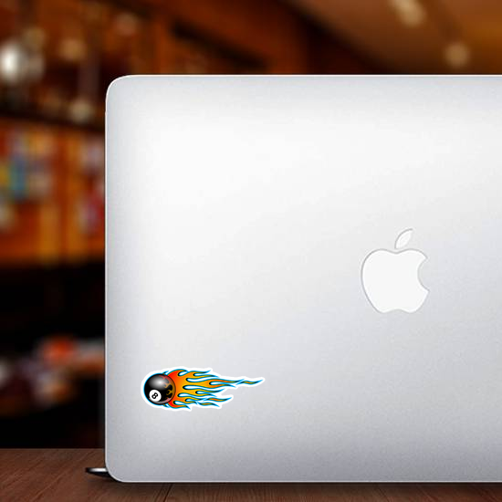 Flaming 8 Ball Sticker