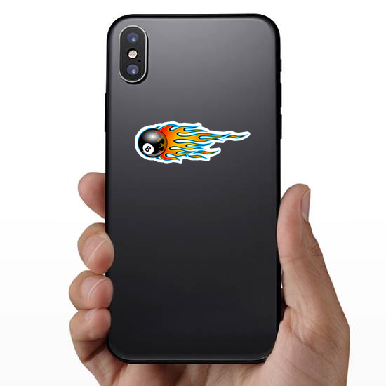 Flaming 8 Ball Sticker