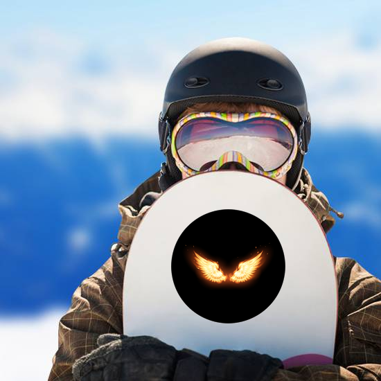 Flaming Angel Wings Sticker