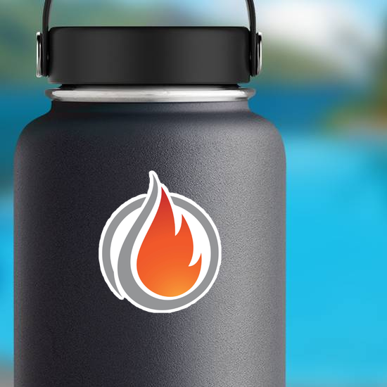 Flammable Logo Fire Sticker