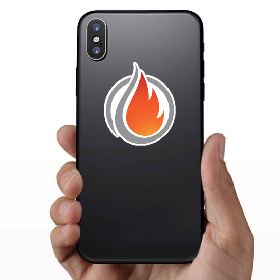 Flammable Logo Fire Sticker
