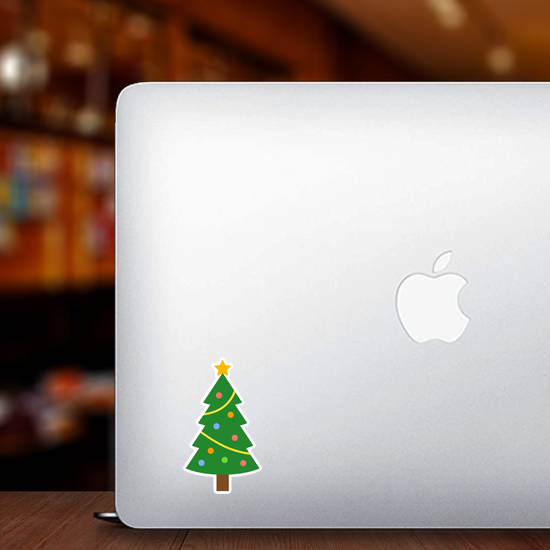 Flat Christmas Tree Sticker