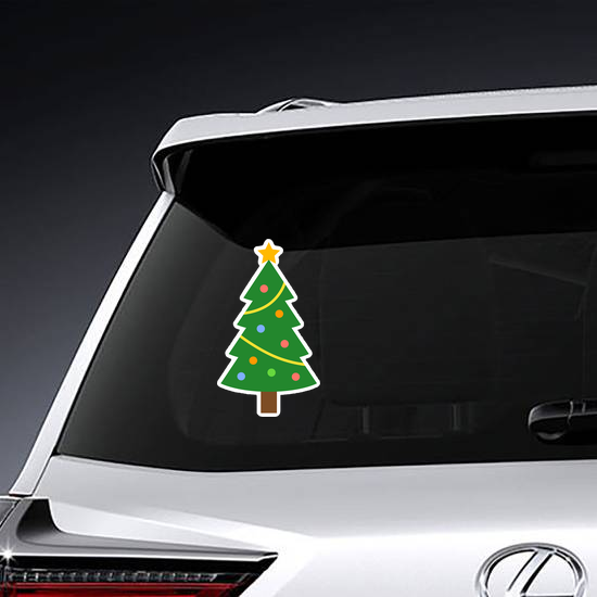 Flat Christmas Tree Sticker