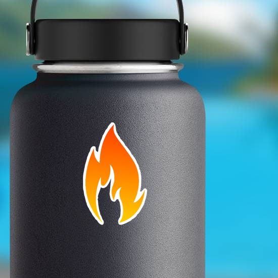 Flat Fire Icon Sticker