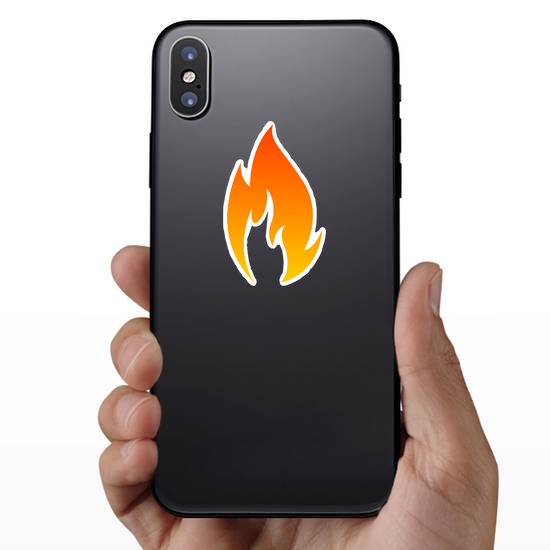 Flat Fire Icon Sticker