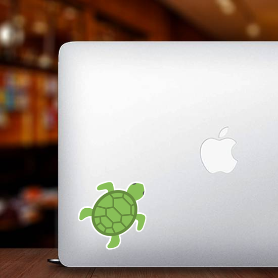 Flat Green Sea Turtle Sticker