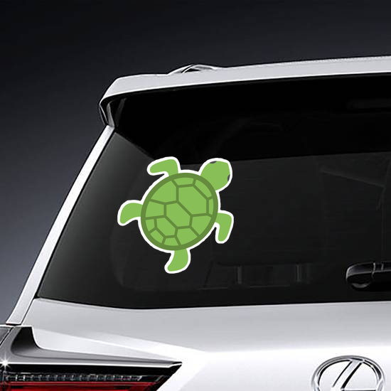 Flat Green Sea Turtle Sticker