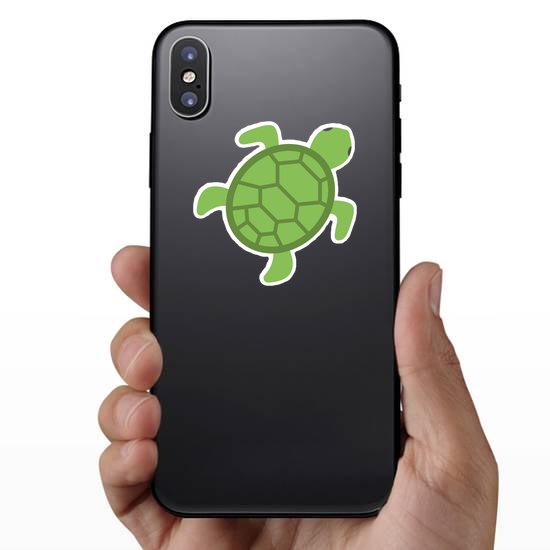 Flat Green Sea Turtle Sticker