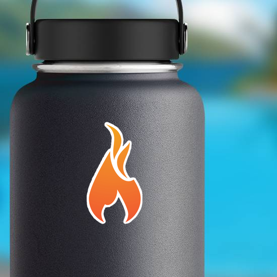 Flickering Flame Logo Sticker