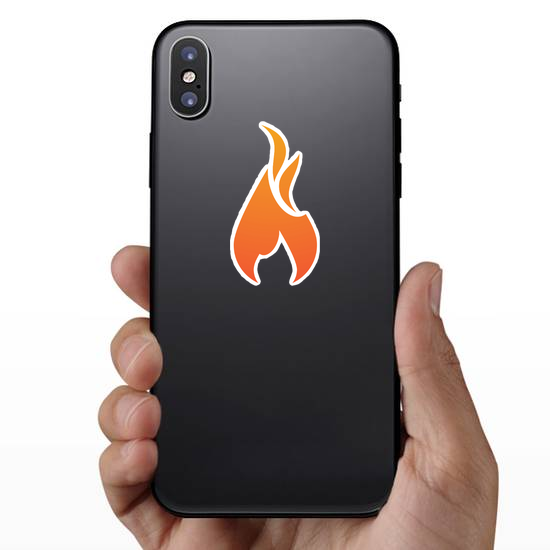 Flickering Flame Logo Sticker