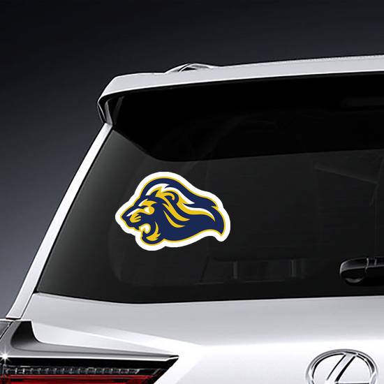 Flowing Angry Lion Head Mascot Sticker