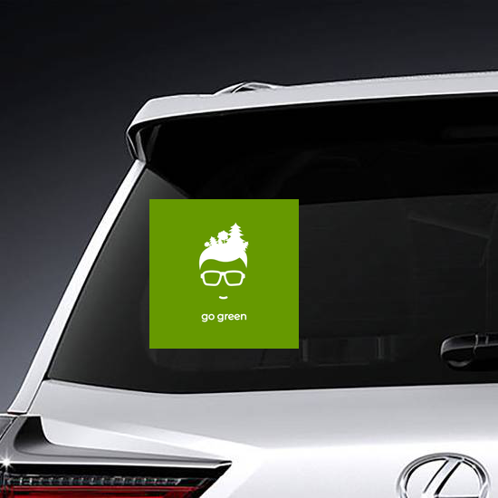 Forest In Hair Go Green Sticker