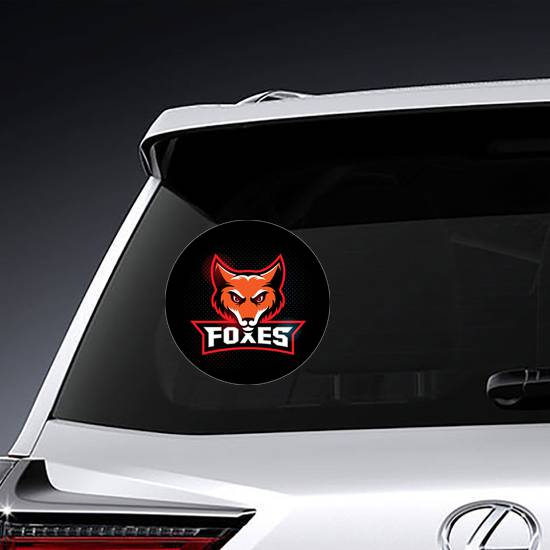Fox Mascot with Logo Type Sticker