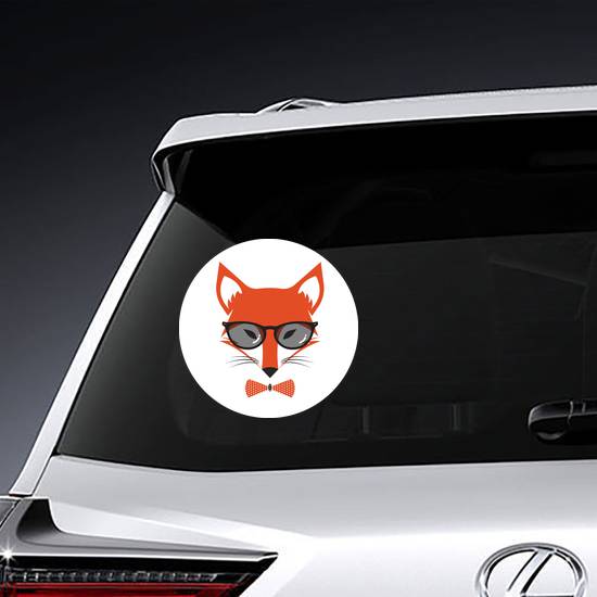 Fox Wearing Bowtie and Sunglasses Sticker