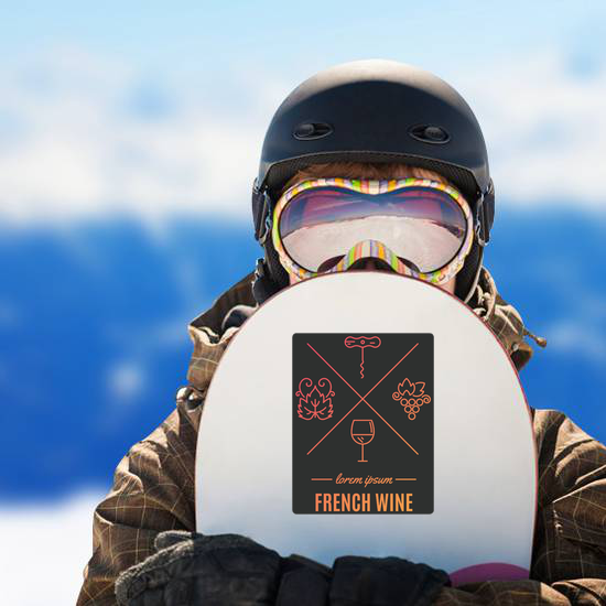 French Wine Elements Sticker