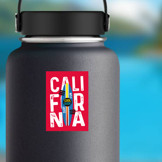 Fun California Surf Sticker