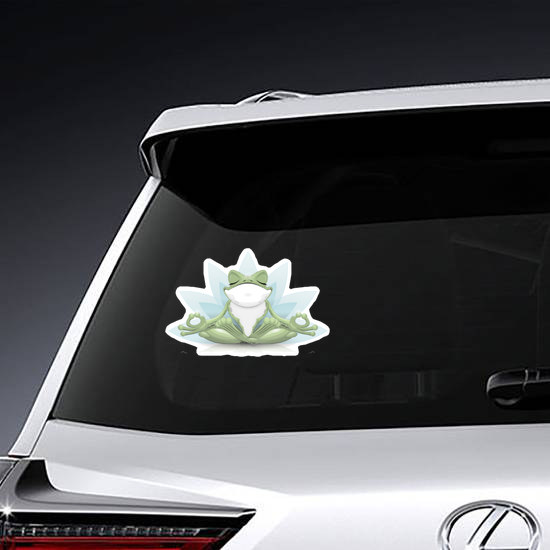 Funny Yoga Frog Sticker