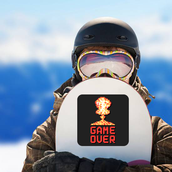 Game Over With Pixel Art Explosion Sticker