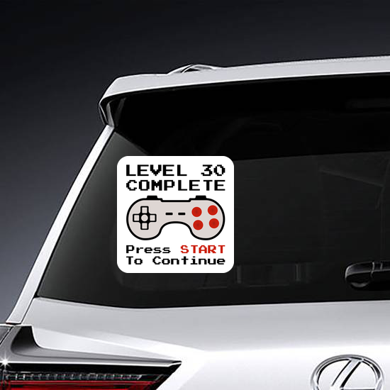 Gamer 30th Birthday Sticker
