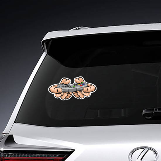 Gamer Hands Holding Controller Sticker