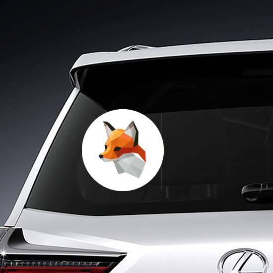 Geometric Fox Head Sticker
