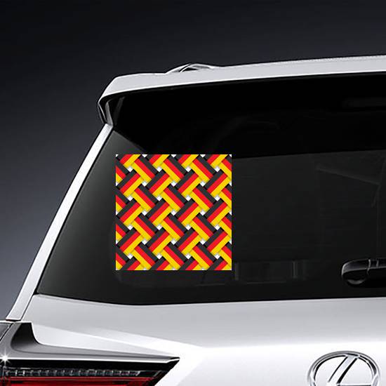 German National Colors Interlaced Stripes Sticker example