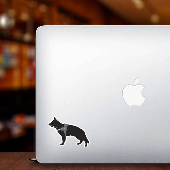 German Shepherd Police Dog Sticker