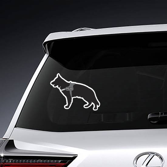 German Shepherd Police Dog Sticker