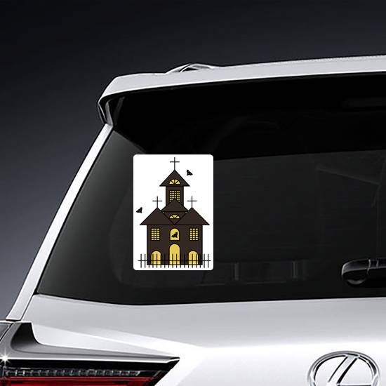 Ghost Castle Haunted House Sticker