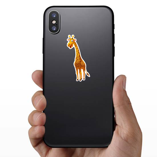 Giraffe Cartoon Style Illustration Sticker