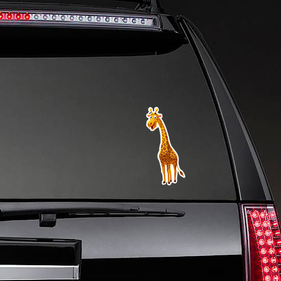 Giraffe Cartoon Style Illustration Sticker